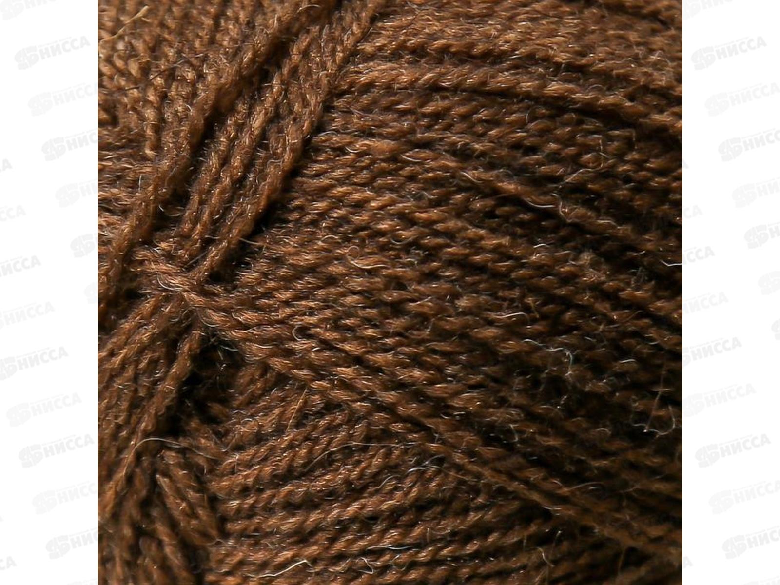 Пряжа Верблюжья коричневый  шерсть/акрил 100гр 600м 251