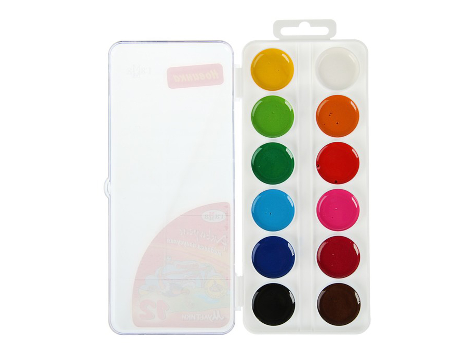 Акварель ГАММА Мультики 12цветов, пластиковая упаковка, без кисти 211046_12 *18