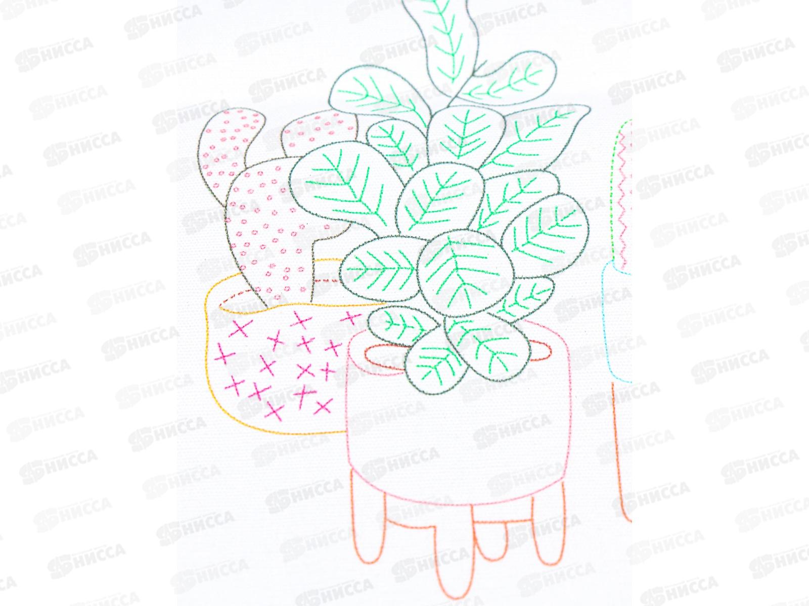 Набор для вышивания гладью Комнатные цветы, НШ-8017