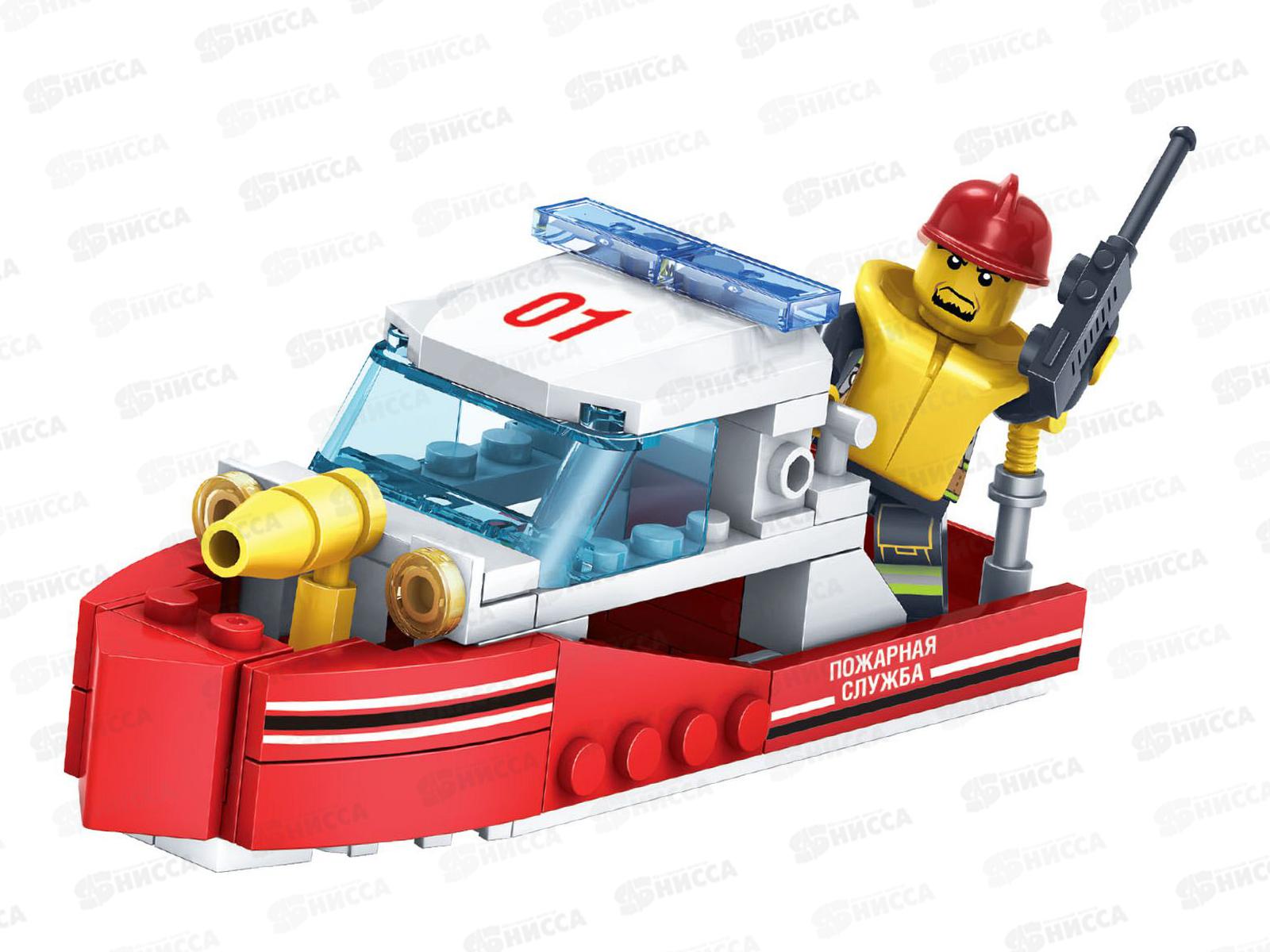 Конструктор Bondibon Пожарная служба, Катер 73дет ВВ3662