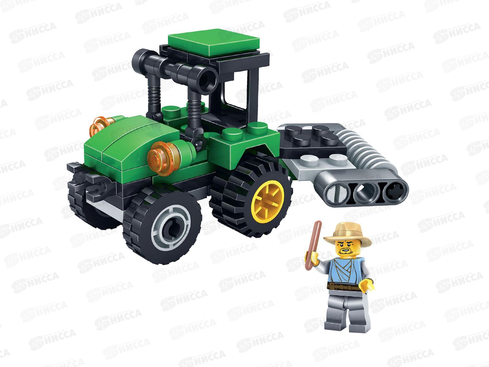 Конструктор Bondibon Ферма, Трактор 54дет ВВ3686