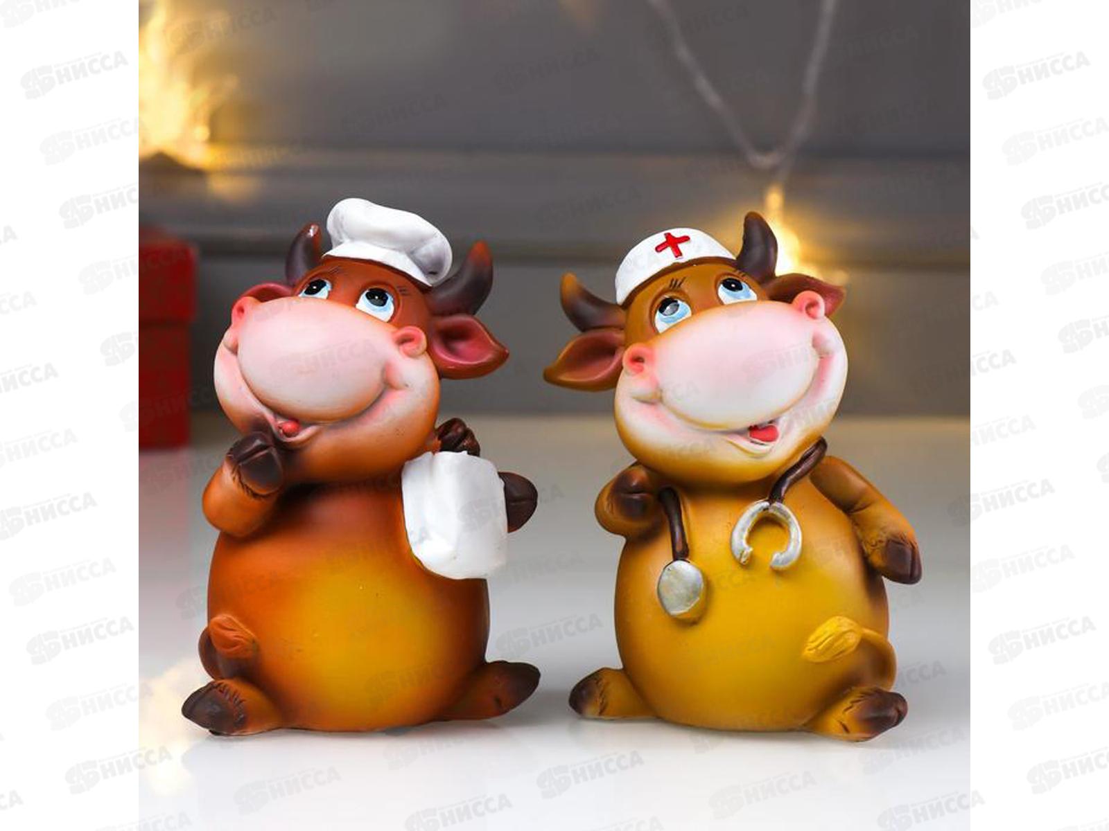 Копилка  &quotБык теленок Повар/Медик&quot 12*7,5см 4818900