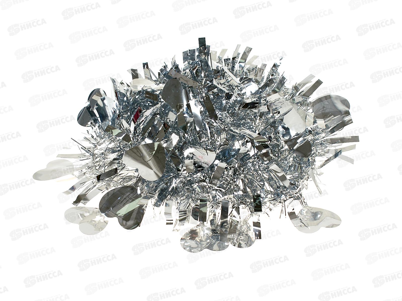 Мишура, 8см х 2м, AL-3361 серебро  *200