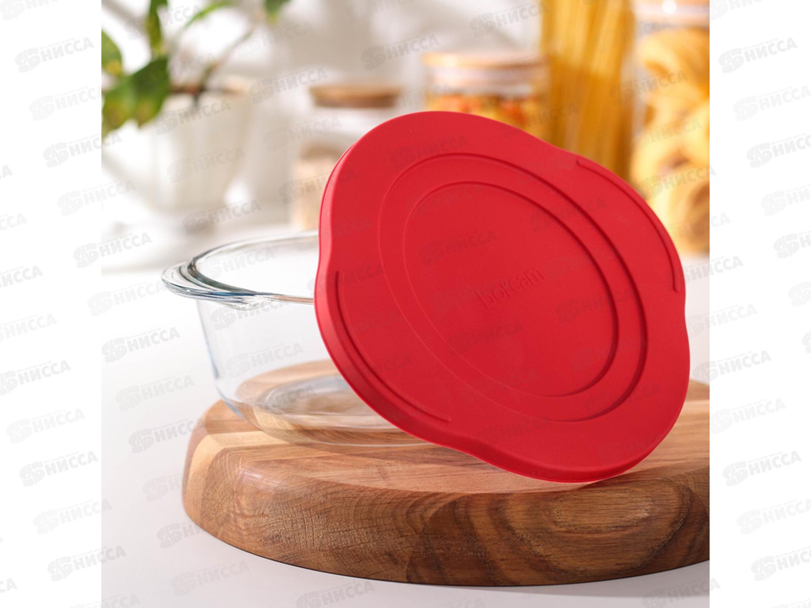 Посуда для СВЧ круглая 1,5л с пластиковой крышкой 59123К