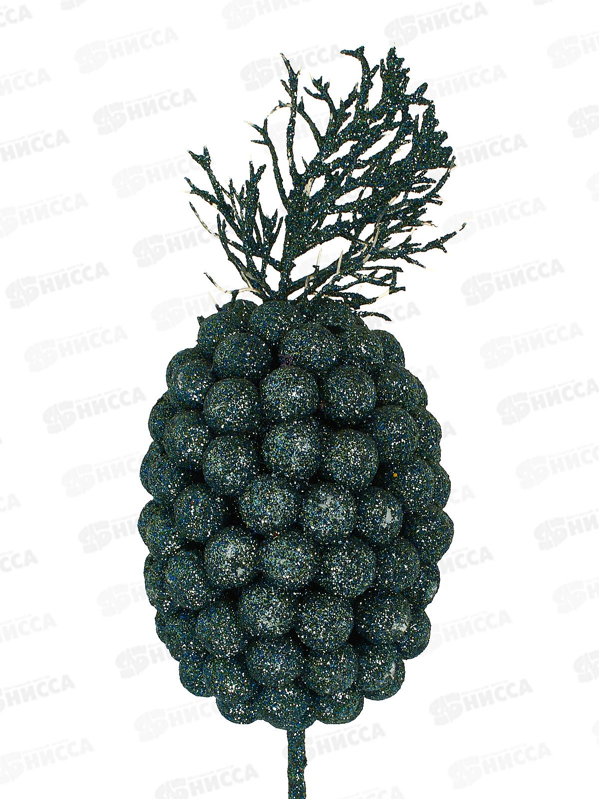 Ветка декоративная &quotАнанас&quot, цвет: изумрудный, EY9-625, 72х9х13см  АТМ