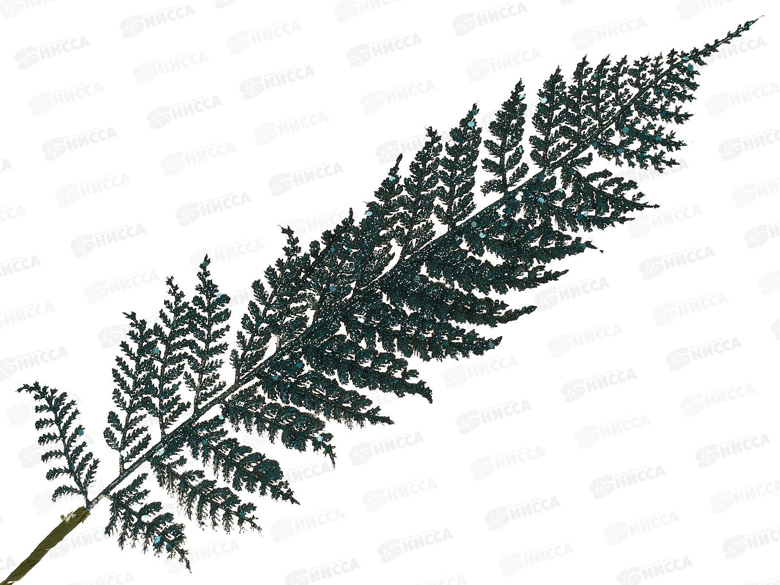 Ветка декоративная &quotЛист папоротника&quot, изумрудный, EYF19-2374, 87х12х,05см   АТМ*36