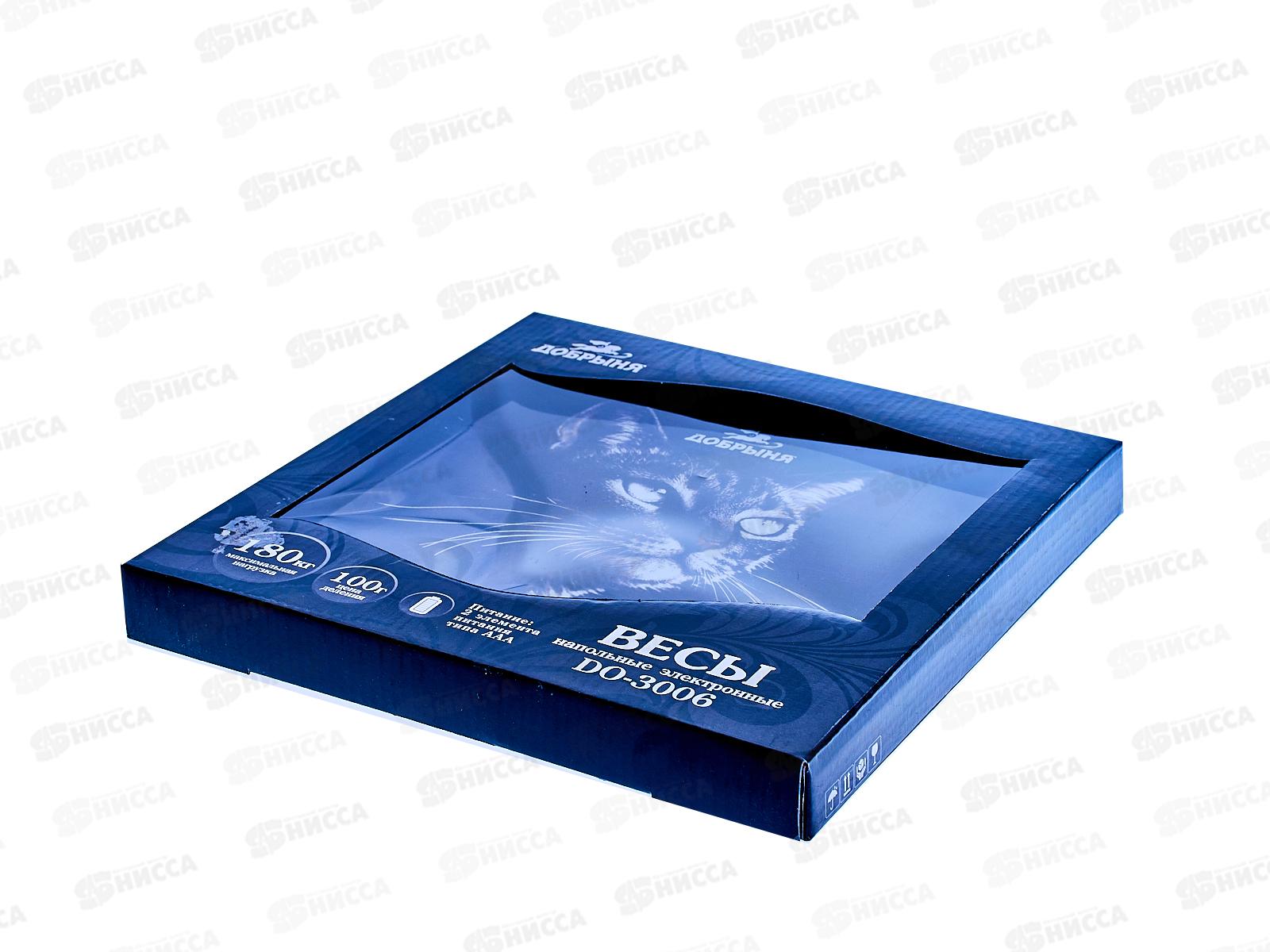 Весы  DO-3006С (180 кг)электронные (черный кот) Добрыня