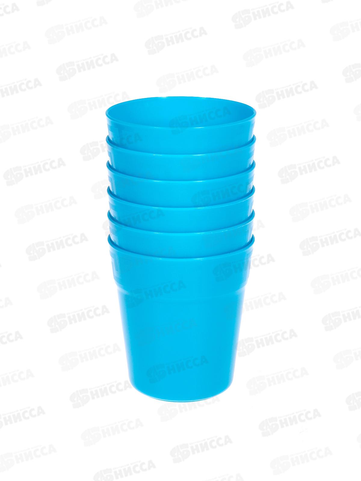 Набор стопок 6шт голубой ИНТ*36