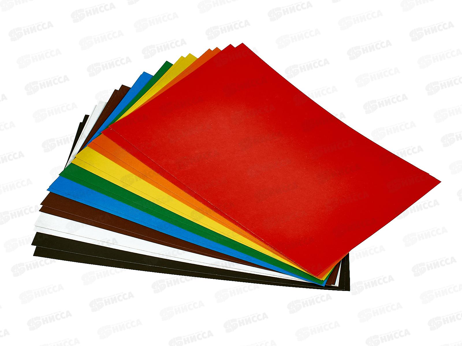 Цветной картон 16листов 8цветов А4 Школа творчества 30С1795-08 *30