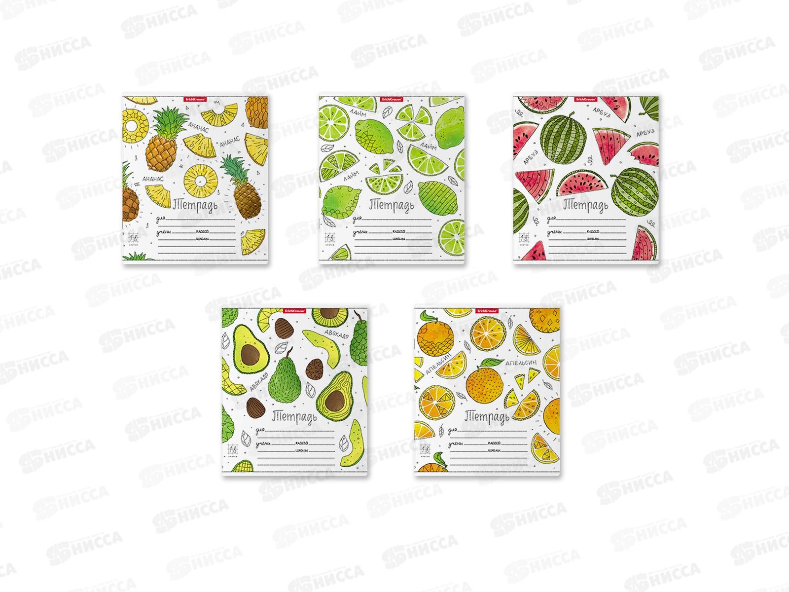 Тетрадь 18 листов  клетка  ПОЛИ Яркие дольки 51415 *10/200