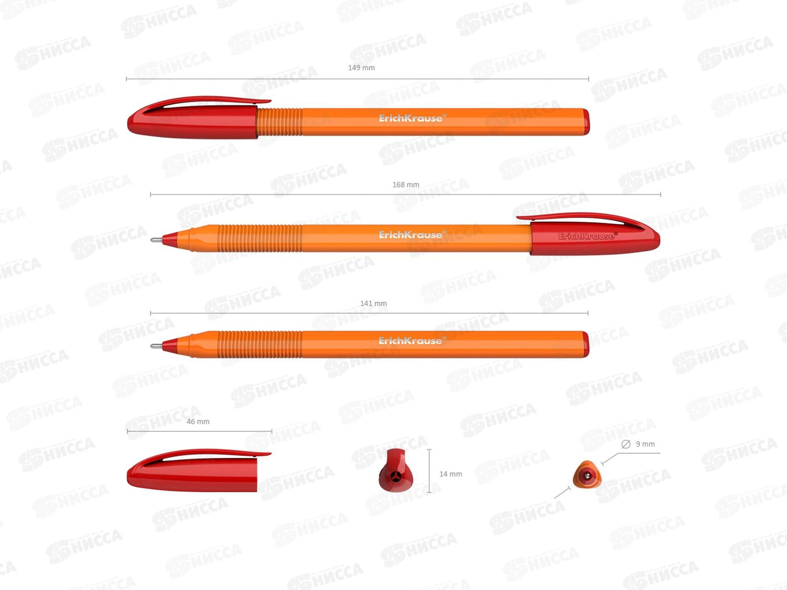 Ручка шариковая EK 47584  U-108 Orange Stick красный *50