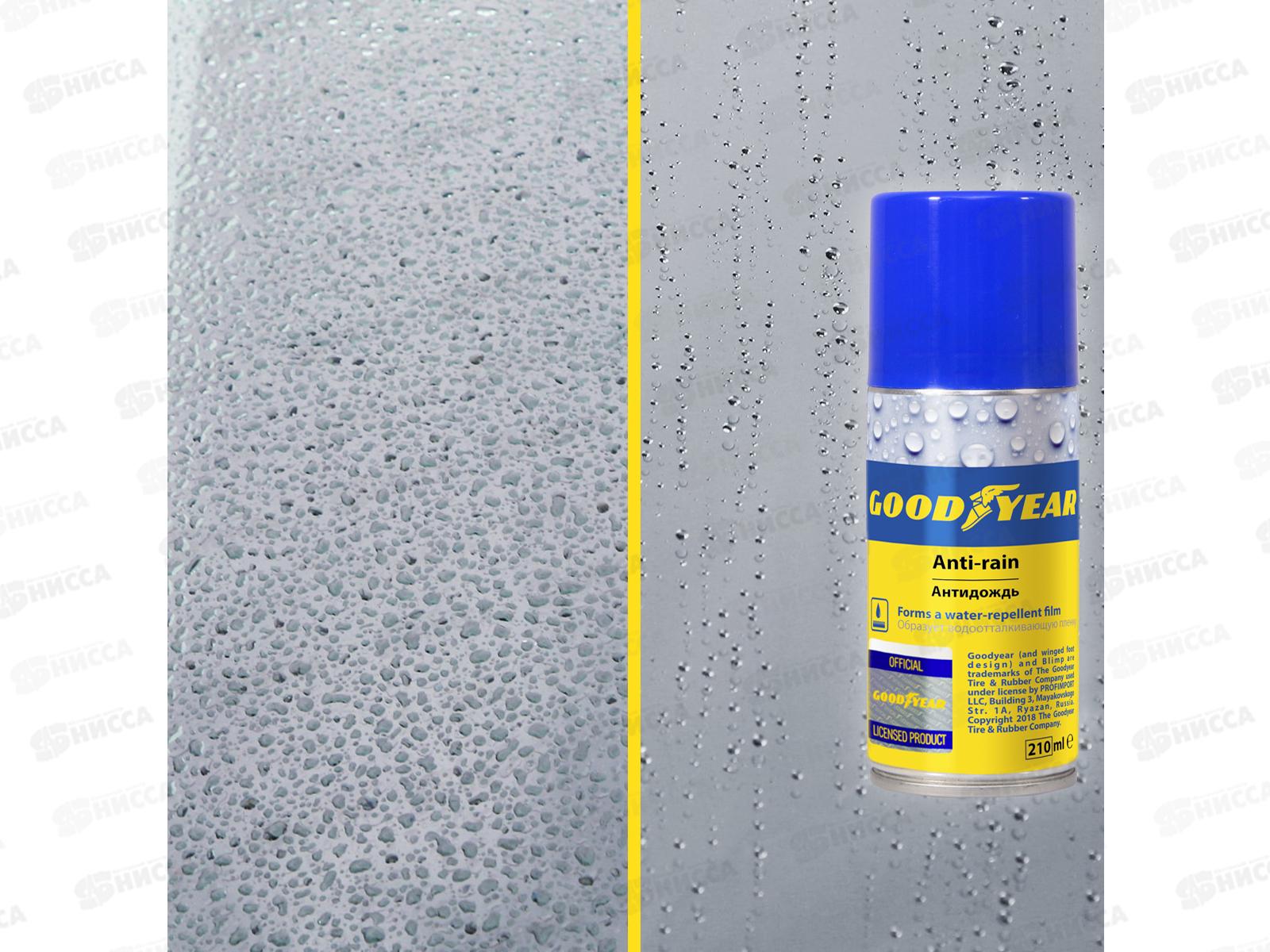 Антидождь, аэрозоль 210мл (создает водоотталкивающую пленку на обработанной поверхности)  *20