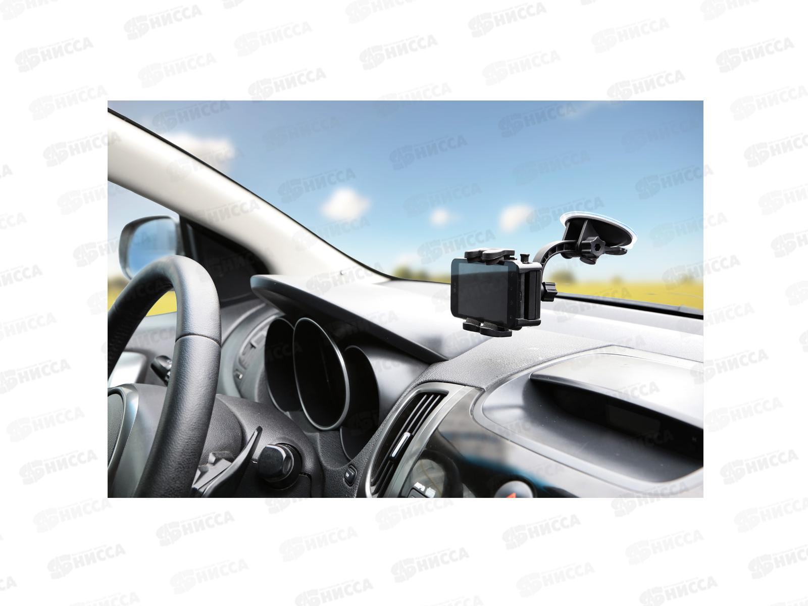 Держатель CARLINE для телефона/смартфона на лобовое стекло на короткой штанге, mg3-pb