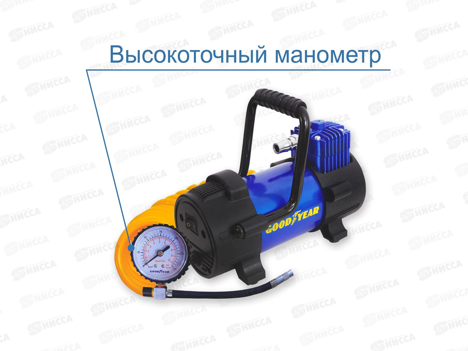 Компрессор воздушный Goodyear GY-40L 40л/мин со съемной ручкой, съемный витой шланг, сумка для хранения *4