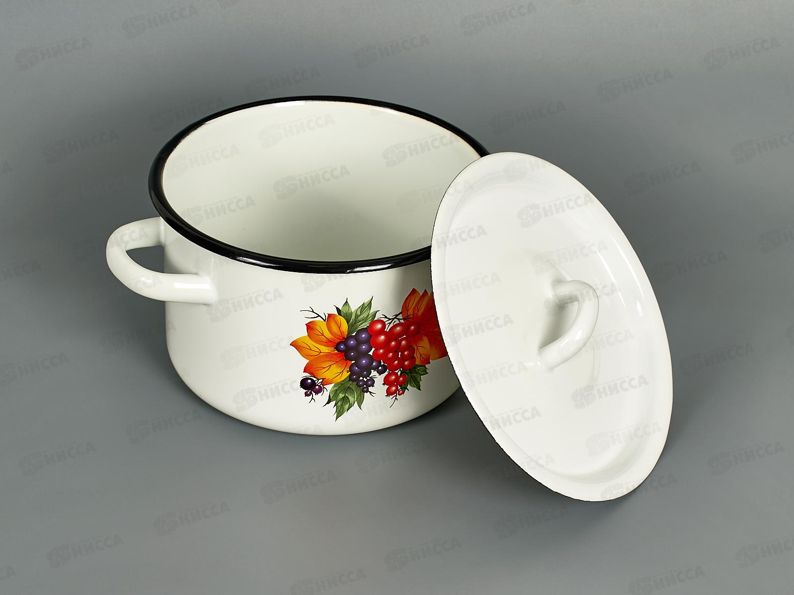 Кастрюля 2,0л эмалированная с рисунком 01-1610.1/4 Смородина *8