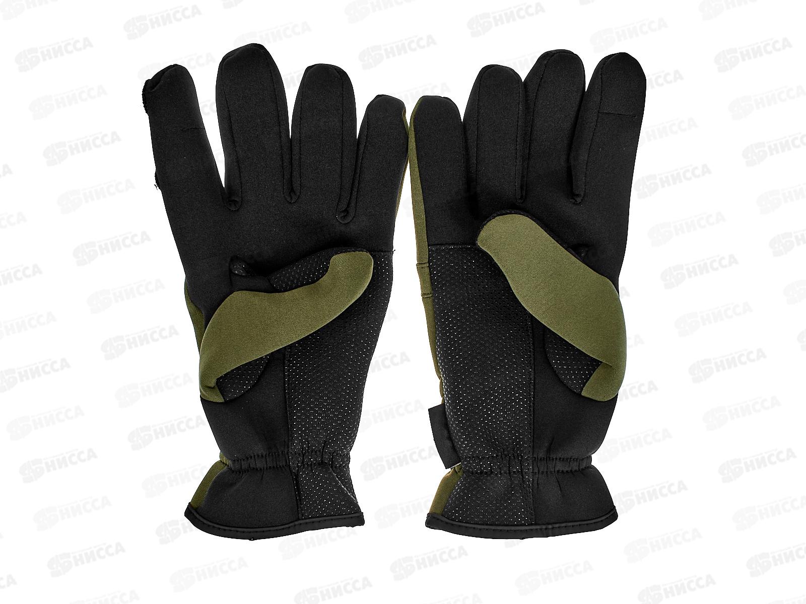 Перчатки рыбацкие неопреновые Хаки р-XL Helios HS-HY-D14-XL 196200