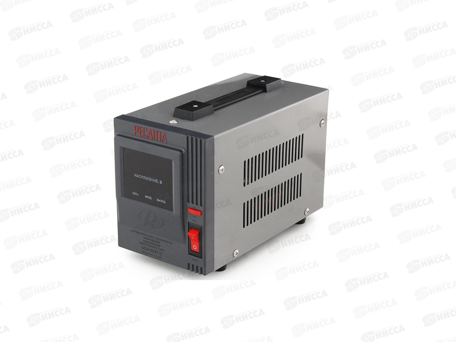 Стабилизатор 1-ф  500Вт напольный, Ресанта АСН-500/1-Ц