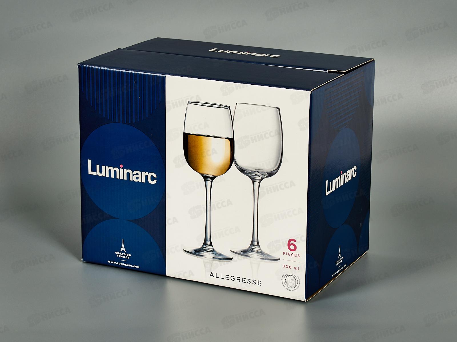 Набор фужеров(бокалов)для вина Аллегресс 6шт 300мл J8164