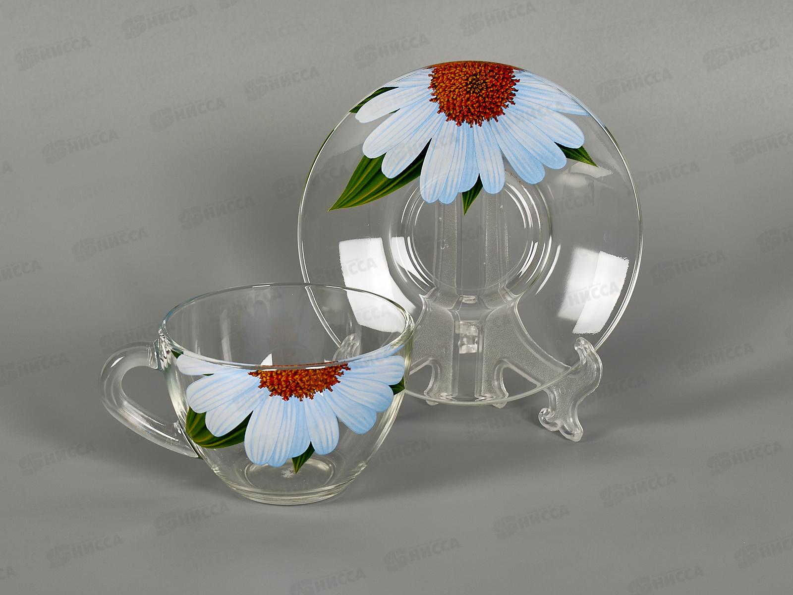 Чайная пара Кружка +блюдце 2предмета 337-Д Живая природа Ромашка