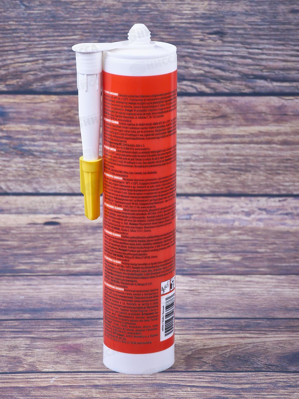 Герметик PROFIL силикон санитарный 270мл, белый, 124252 *15/1500