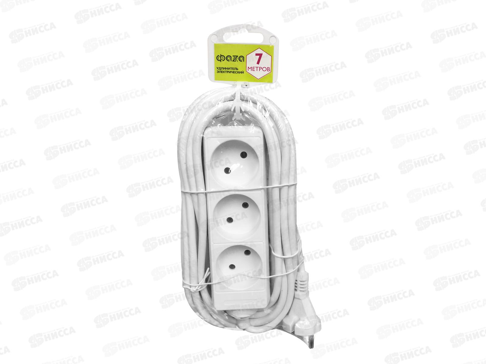 Удлинитель ФАZA 7м, 3 гнезда, FE03-700