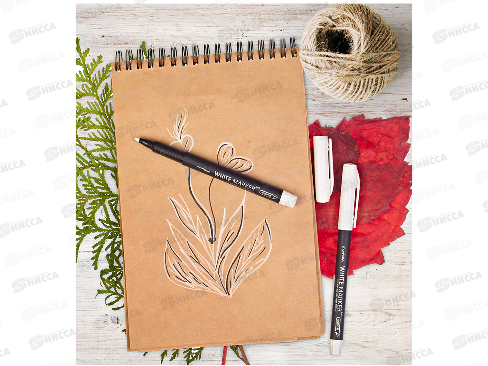 Маркер MunHwa перманентный белый, 1 мм, WPМ-05 *12/144