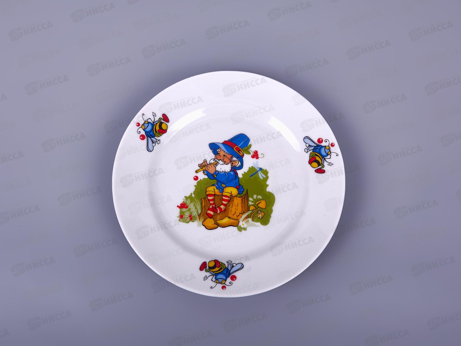 Тарелка мелкая 175мм фарфор Идиллия Лесовичок 7С1741 *20