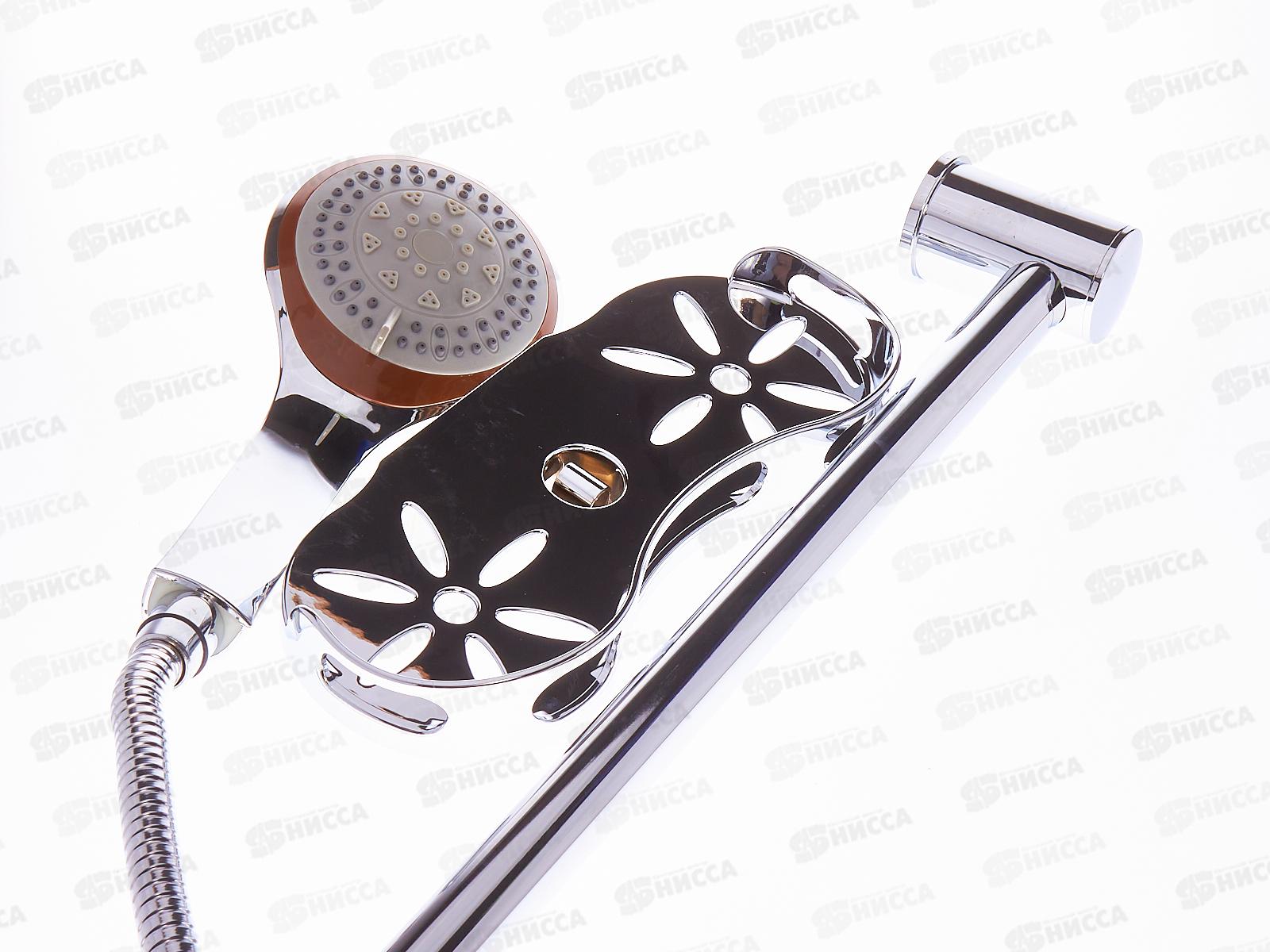 Стойка для душа с лейкой, нержавеющая сталь (мыльница, шланг для душа, лейка, держатель для душа, крепления), RACK-4