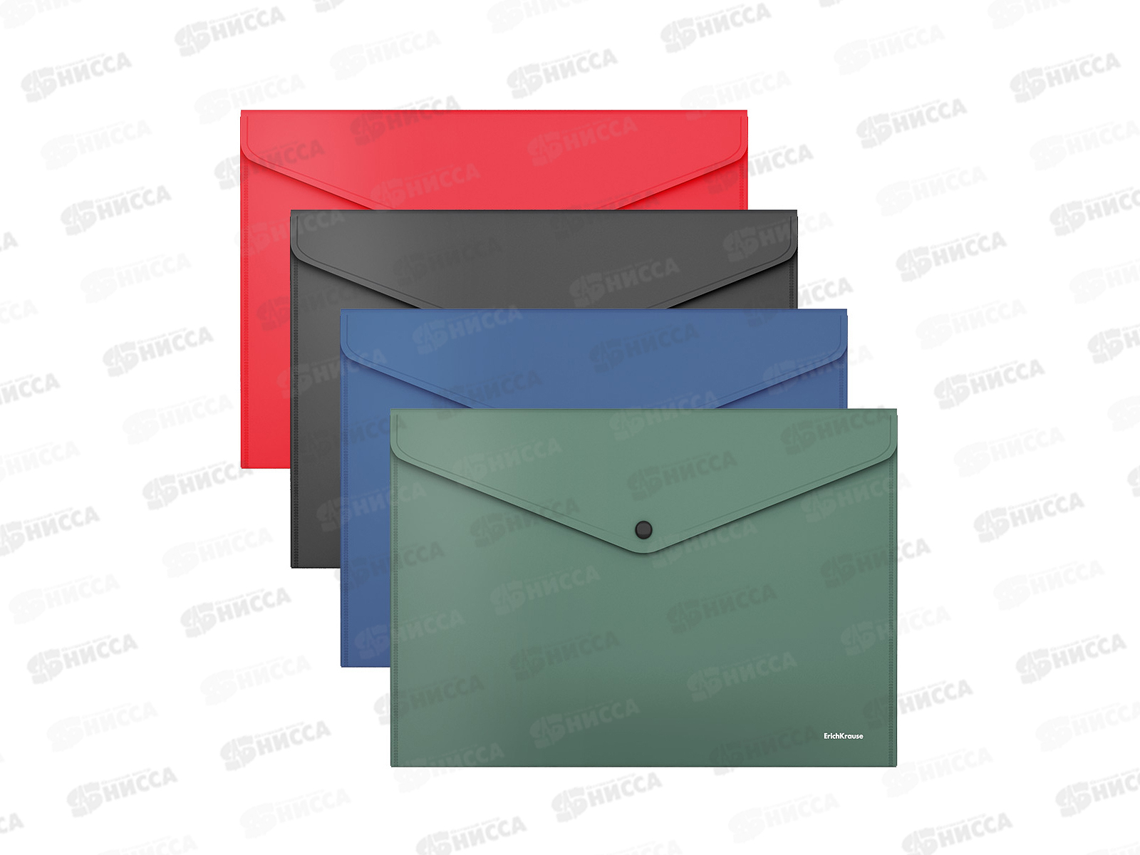 Папка-конверт пластиковая на кнопке EK Fizzy  А4 50179