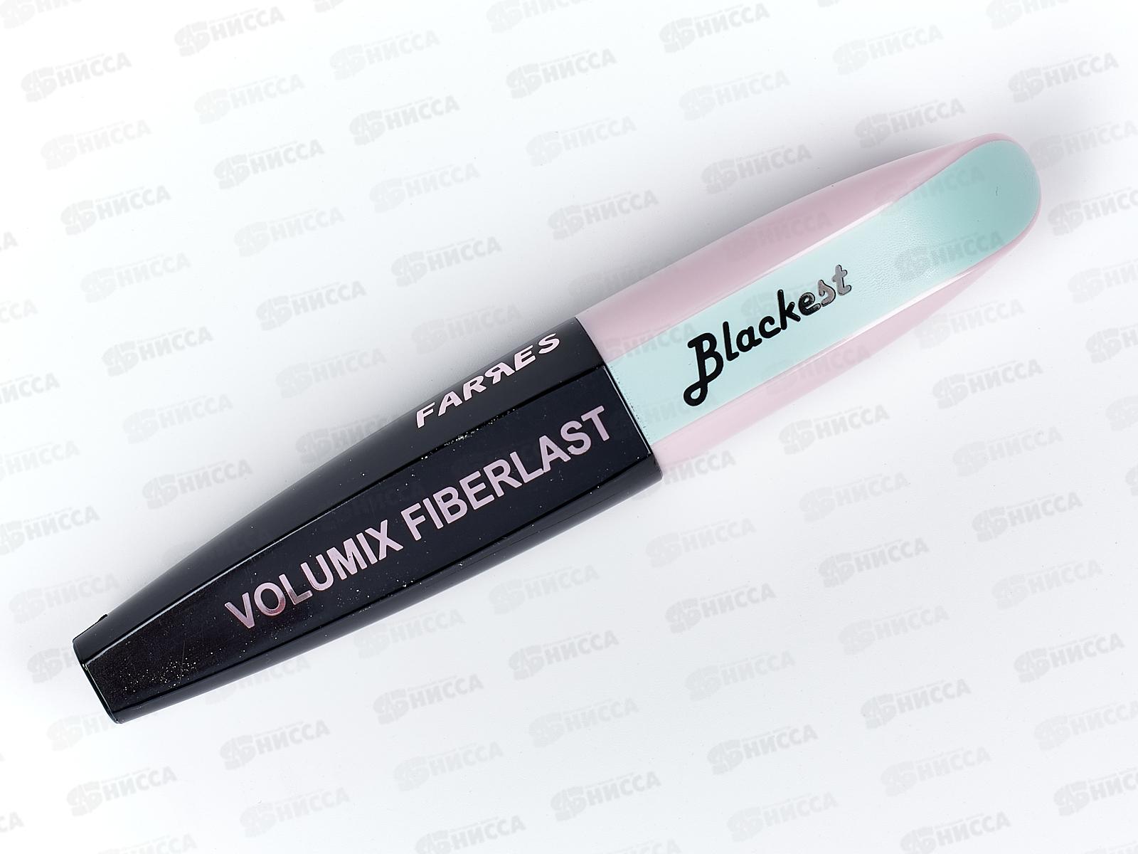 Farres тушь для ресниц 6007-3 с силиконовой щеточкой Blackest  *12