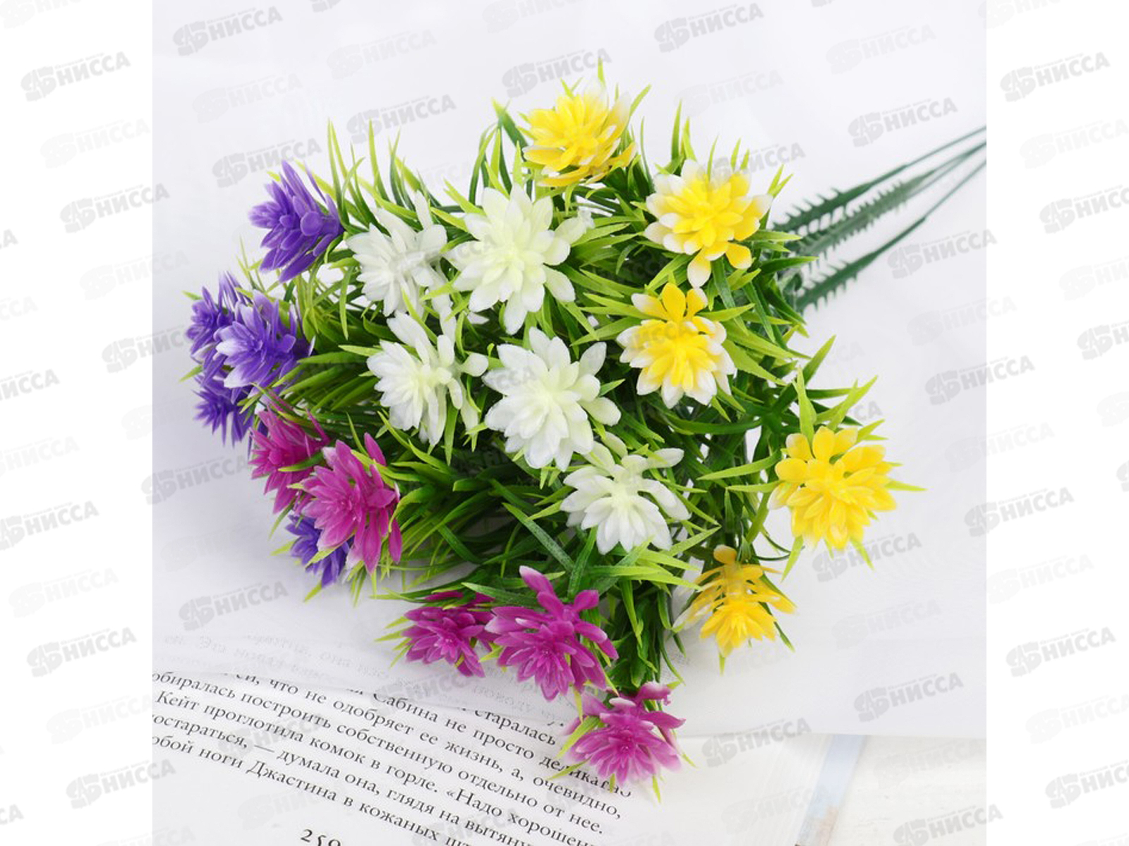 Букет 18см Эхеверия и листики микс 4642646 *6