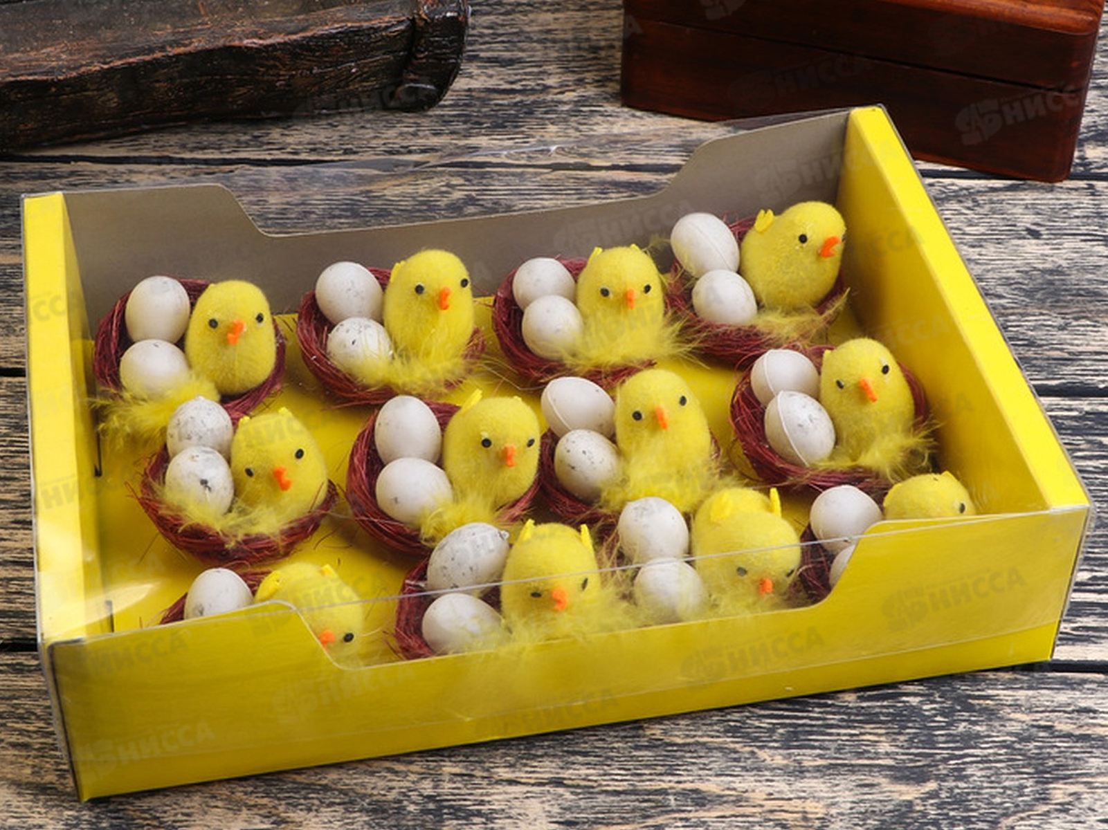 Сувенир пасхальный &quotЦыпленок в гнезде&quot 4559946 набор 12шт