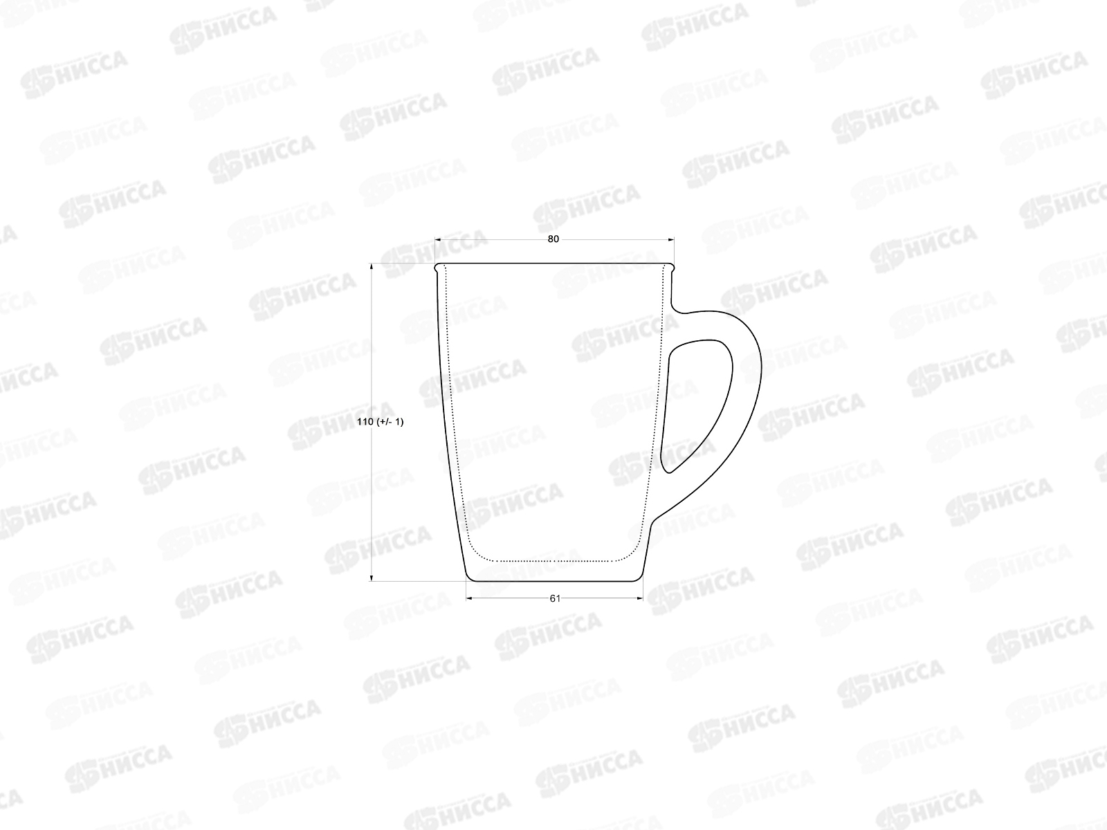 Кружка 300мл 334-Д Ромашка *12