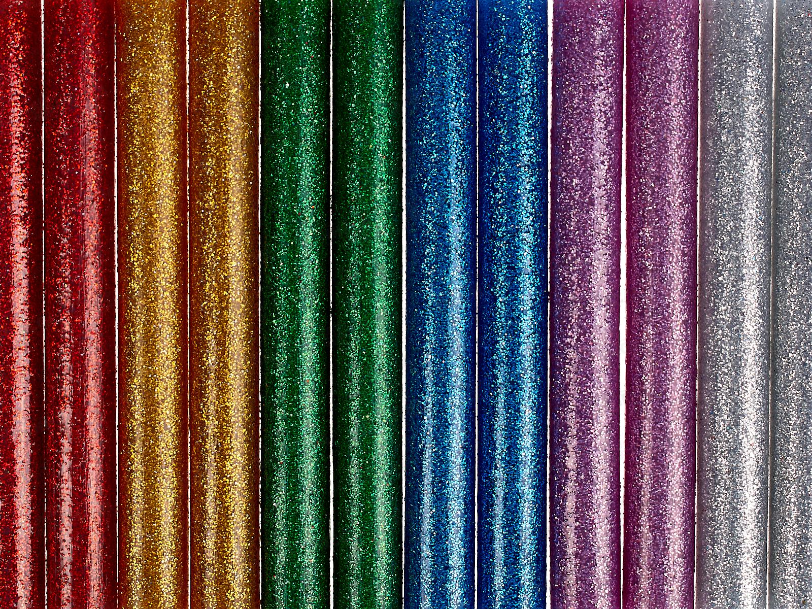 Стержни клеевые 12шт 11*100мм, цветные с блестками, Rexant, 09-1235 *100