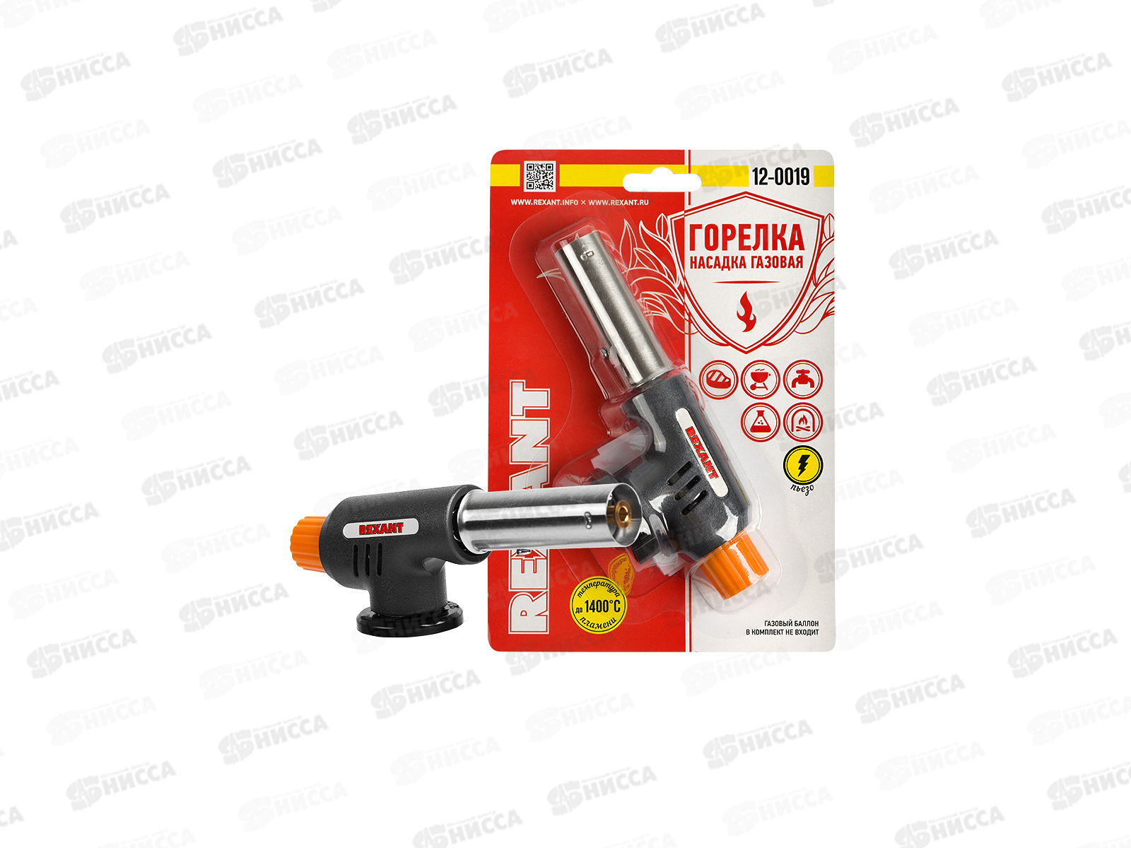 Горелка газовая пьезо GT-19  REXANT, 12-0019