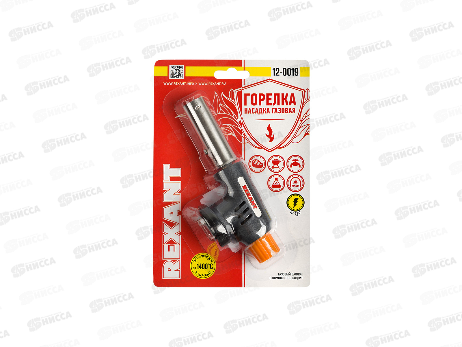 Горелка газовая пьезо GT-19  REXANT, 12-0019