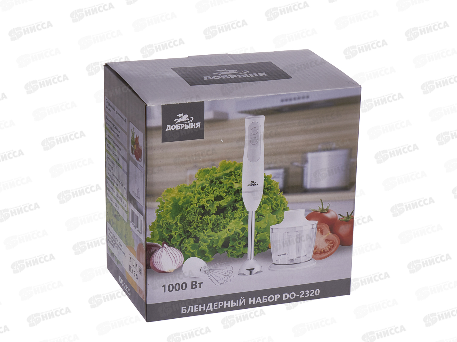 Блендер электрический DO-2320 1000W DC-мотор метал набор Добрыня