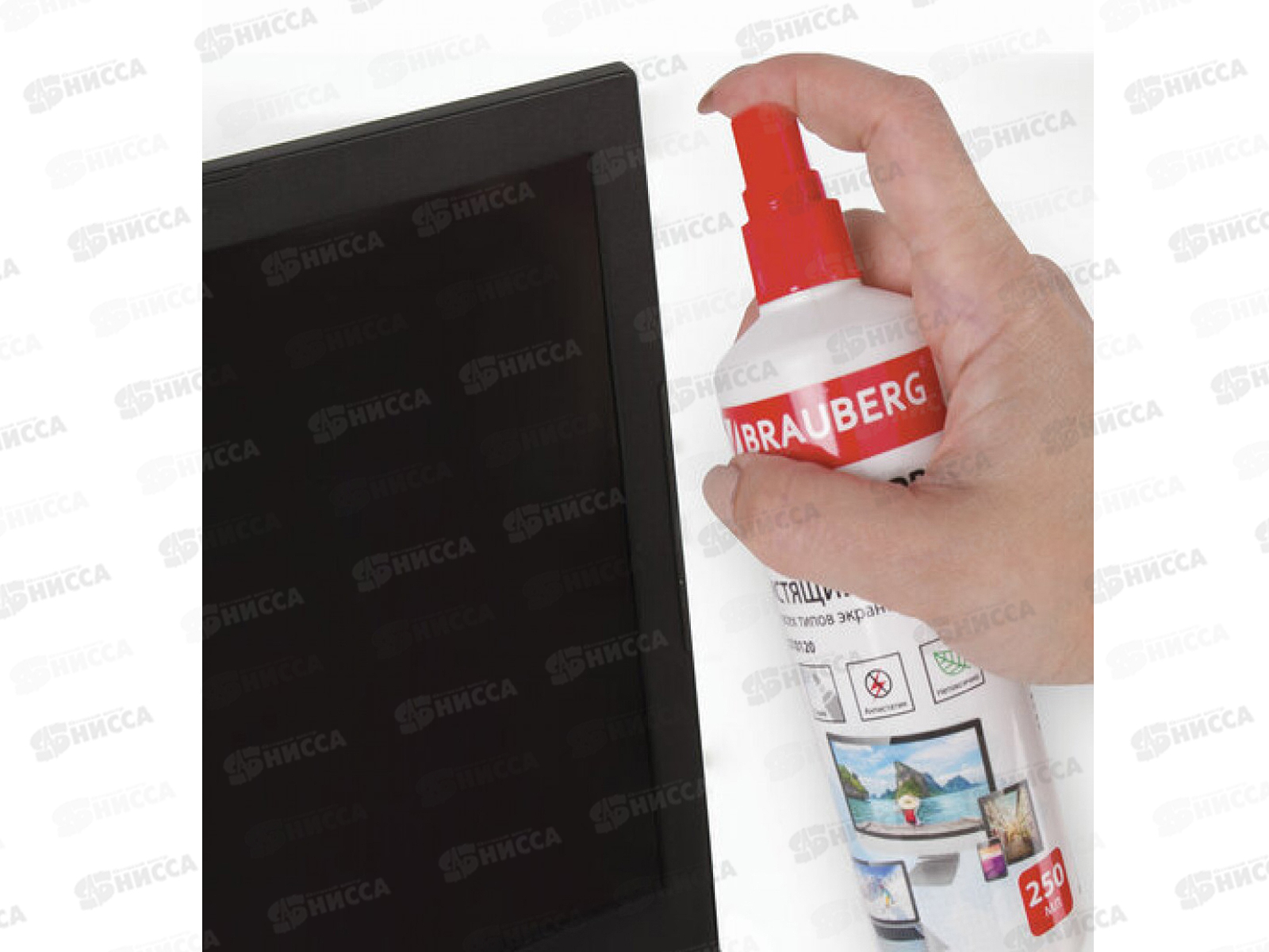 Чистящий жидкий -спрей  BRAU для LCD для мониторов,оптики,стекол,250мл,510120