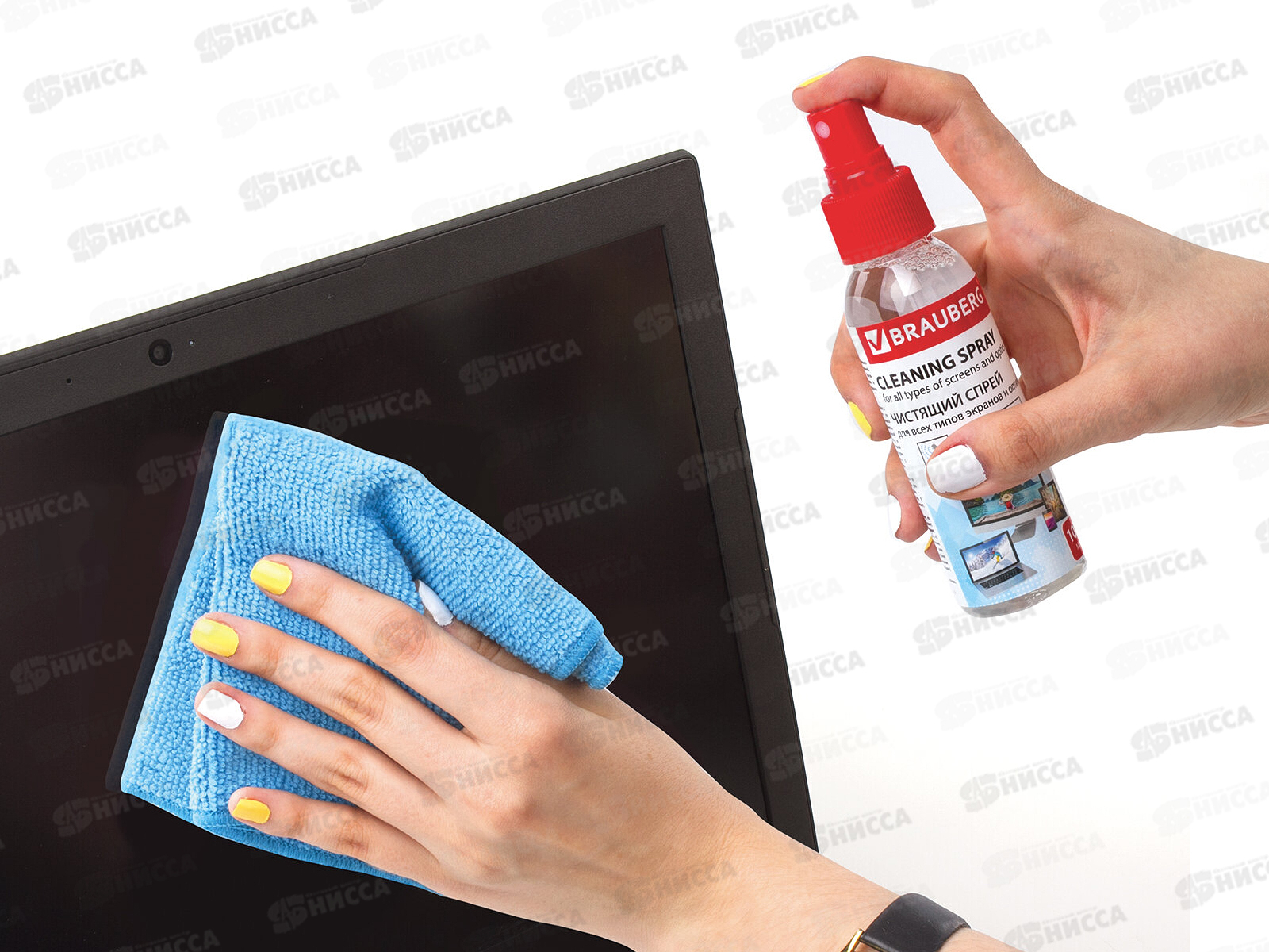 Чистящий набор BRAU для экранов и оптики,салфетки и спрей,510341