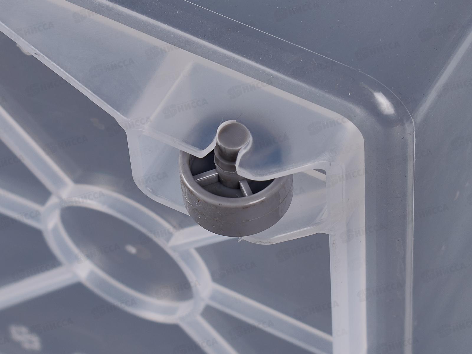 Органайзер 10,5л средний размер на колесах Прозрачный М1622 *6