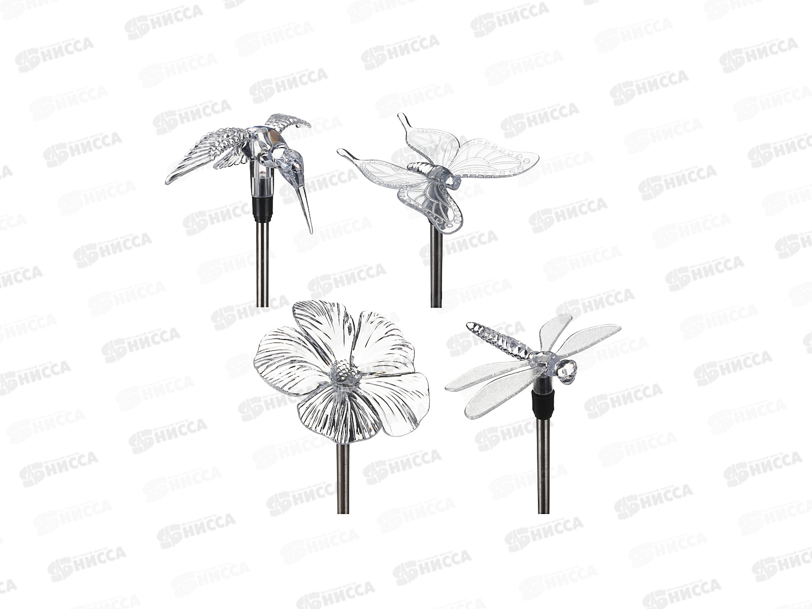 Гирлянда садовый солнечная батарея на стержне 1LED 67см INBLOOM 185-045  г