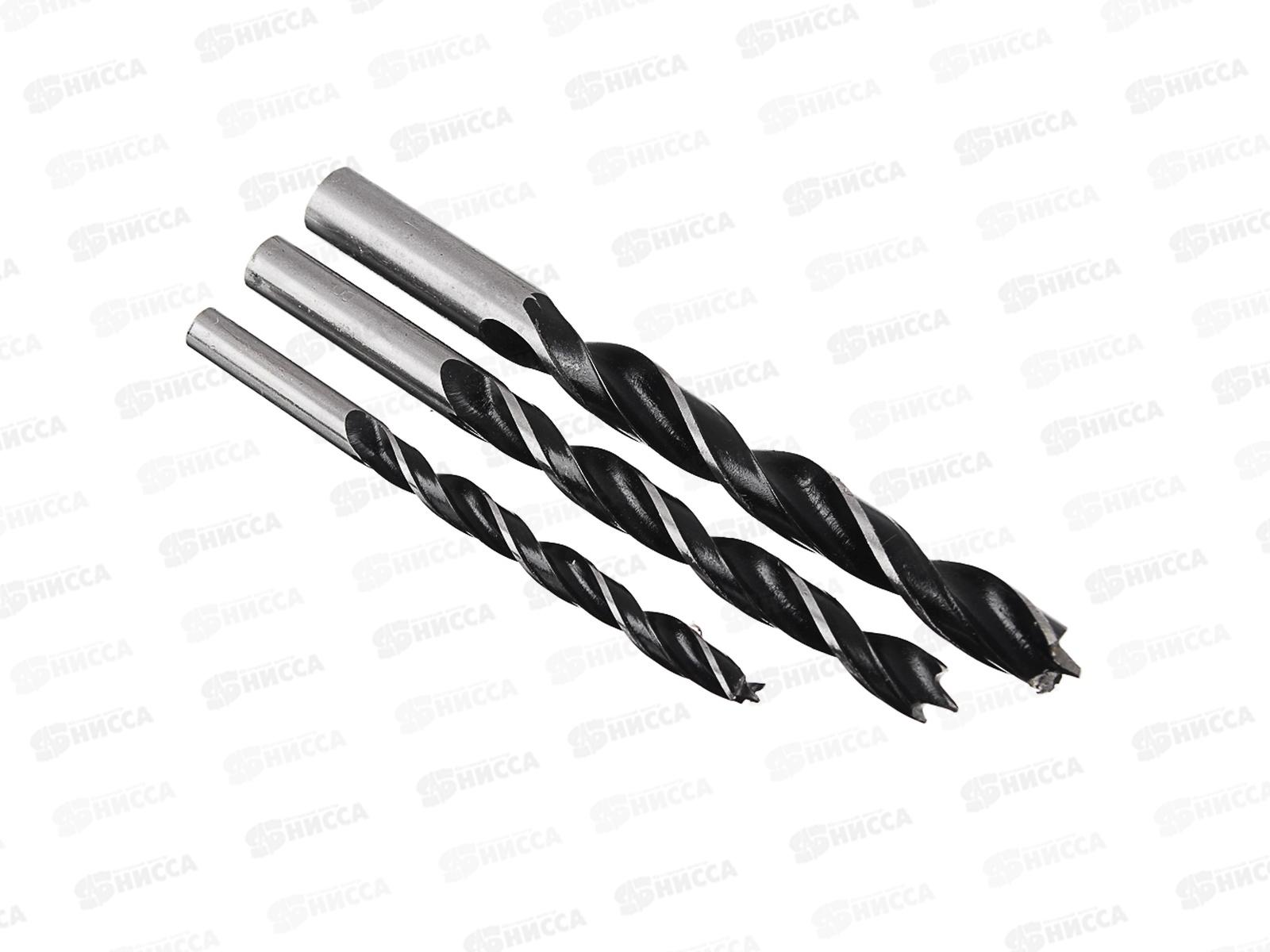 Набор сверл по дереву ЕРМАК М-образная заточка Мастер 3шт 603-002 г