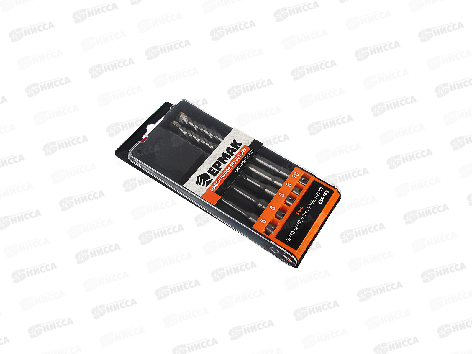 Бур набор ЕРМАК по бетону Мастер 5шт 654-163 (5/110, 6/110, 6/160, 8/160, 10/160) г