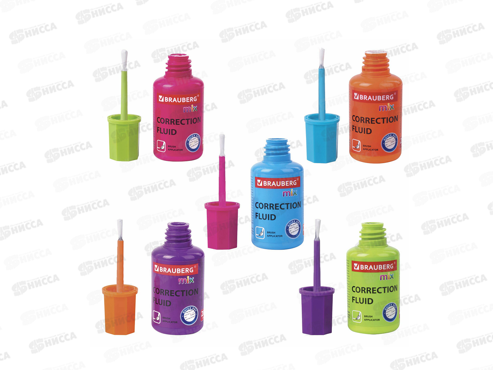 Корректирующая жидкий BRAUBERG Mix, 20мл, водная основа, 229074 *15