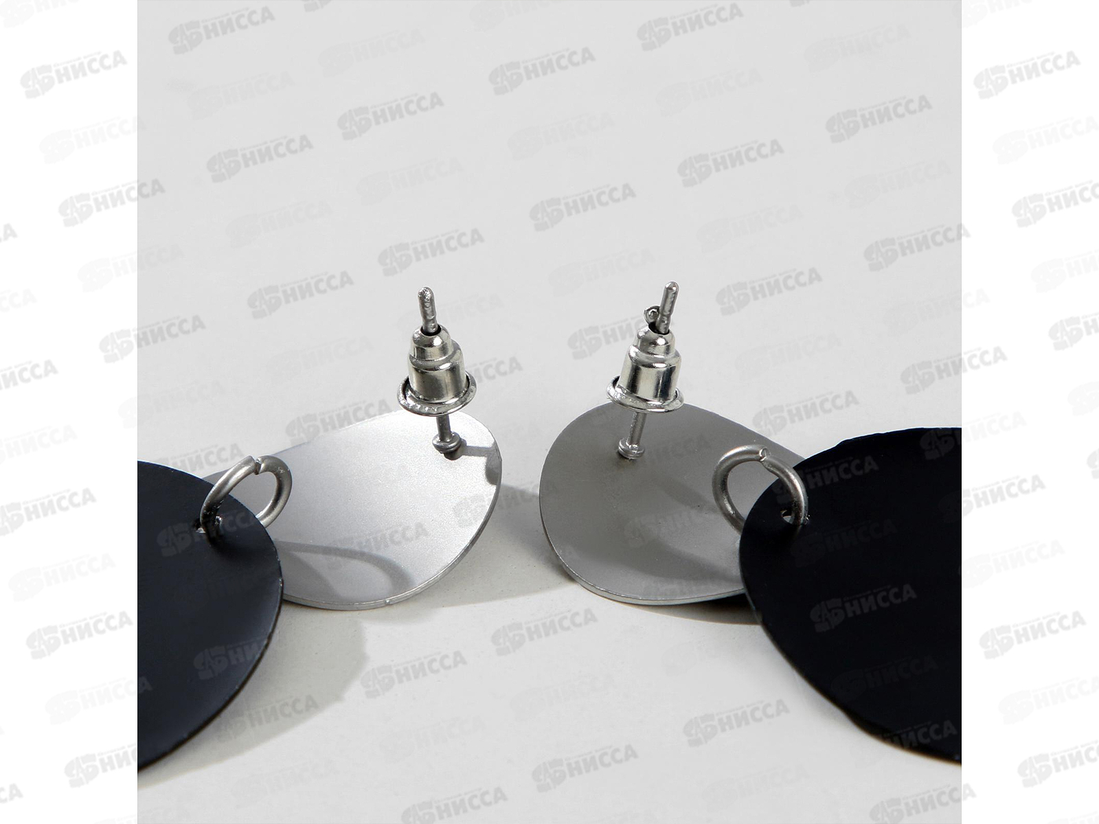 Серьги металл &quotТренд&quot выпуклые диски 5353636