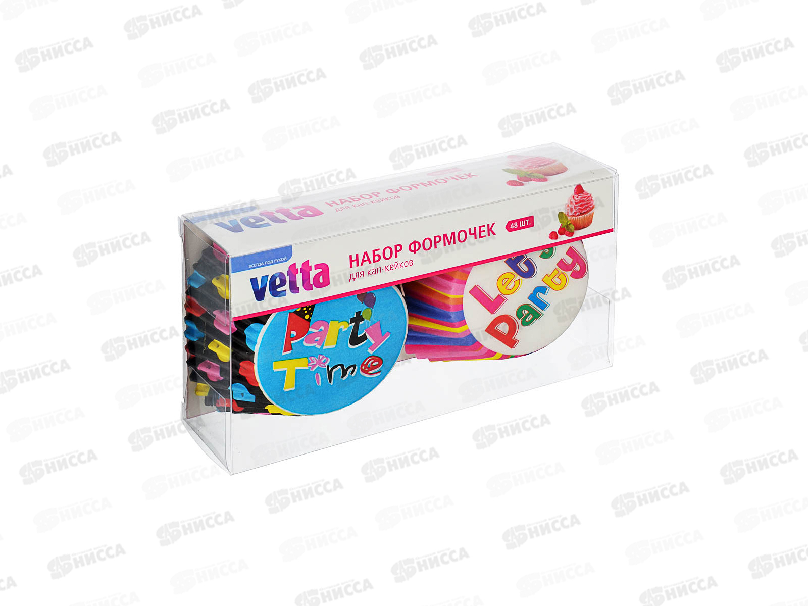 Форма для кап-кейков 48шт 5,5*3*7см пергамент 437-213 г