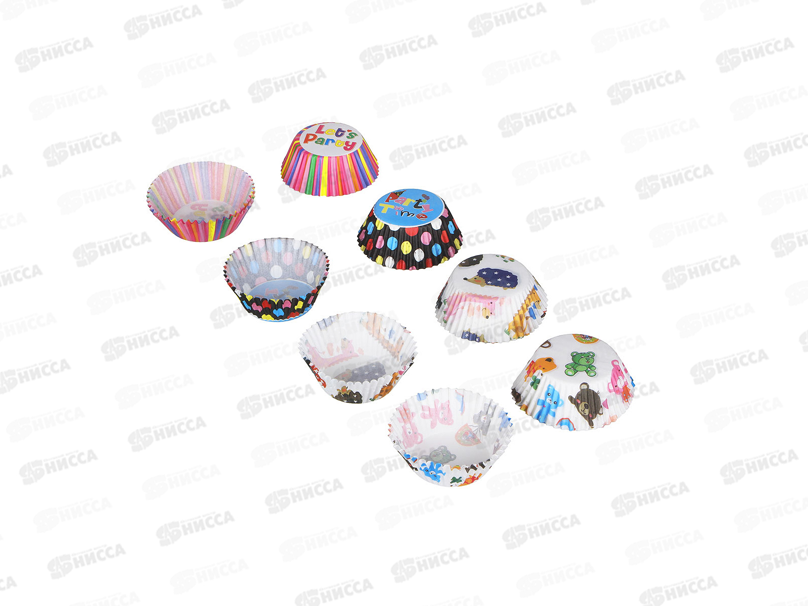 Форма для кап-кейков 48шт 5,5*3*7см пергамент 437-213 г