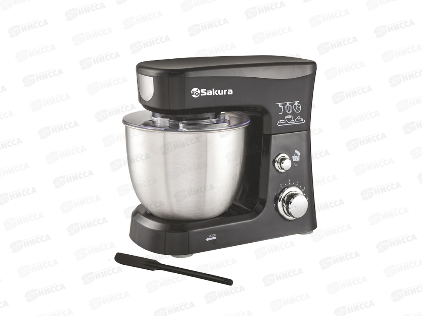 Миксер электрический SА-6327BK 1000Вт чаша 3,5литра 6скоростей