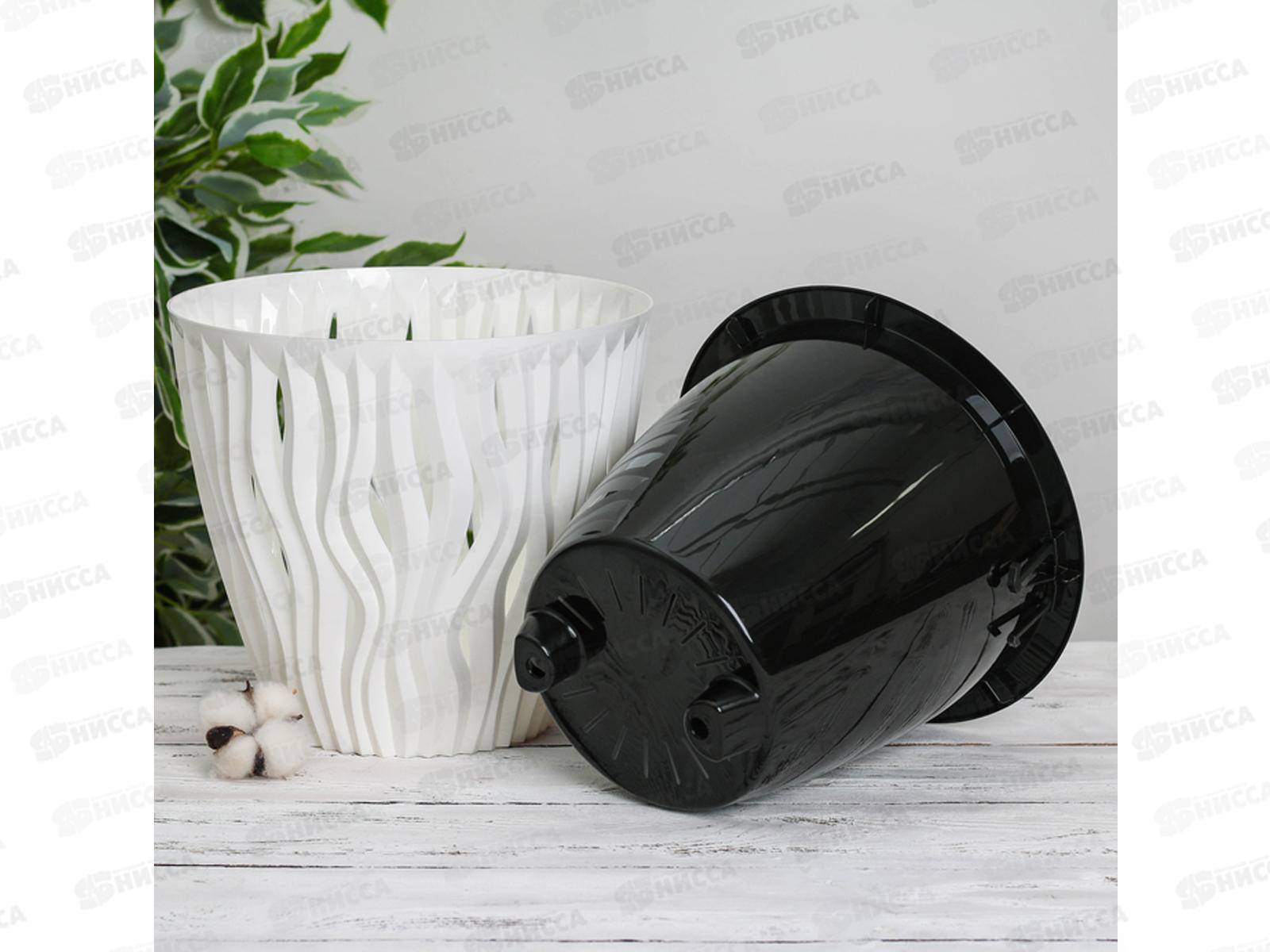 Кашпо &quotВдохновение&quot 5,7л Белый/черный КШ-8651 *8