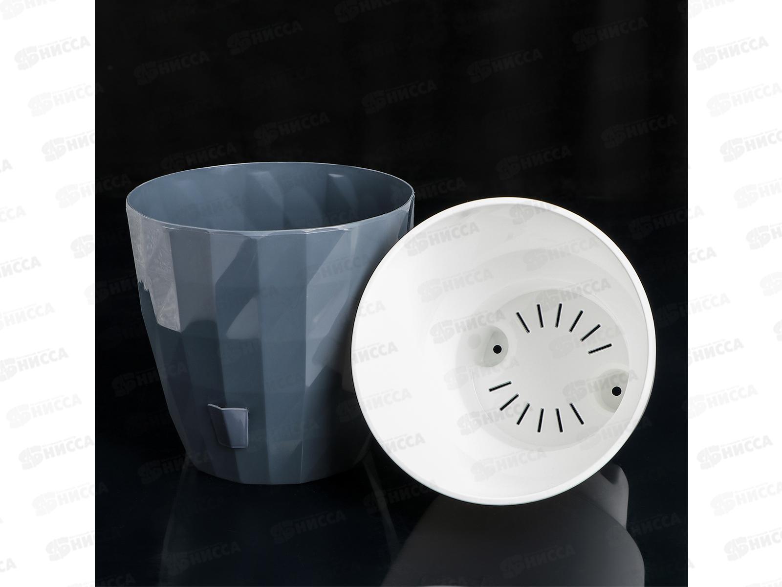 Кашпо Соло &quotRUBY&quot 3л Антрацит КШ-6456 *24